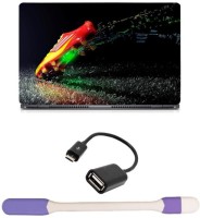 View Skin Yard Shoe Sport Calculation Laptop Skin -14.1 Inch with USB LED Light & OTG Cable (Assorted) Combo Set Laptop Accessories Price Online(Skin Yard)