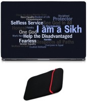 Skin Yard I am Sikh Laptop Skin with Reversible Laptop Sleeve - 14.1 Inch Combo Set   Laptop Accessories  (Skin Yard)