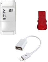 View Sony 16 GB Pendrive 3.0 with OTG Cable and Card reader Combo Set Laptop Accessories Price Online(Sony)