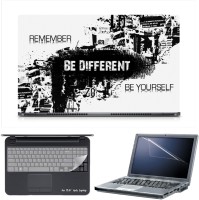 Skin Yard Be Different Be Yourself Laptop Skin Decal with Keyguard & Screen Protector -15.6 Inch Combo Set   Laptop Accessories  (Skin Yard)