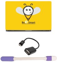 Skin Yard Anime Bee Smart Sparkle Laptop Skin -14.1 Inch with USB LED Light & OTG Cable (Assorted) Combo Set   Laptop Accessories  (Skin Yard)