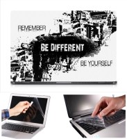 Skin Yard Be Different Be Yourself Laptop Skin Decal with Keyguard & Screen Protector -15.6 Inch Combo Set   Laptop Accessories  (Skin Yard)