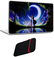 Skin Yard Fantasy Moon Light Kiss Laptop Skins with Reversible Laptop Sleeve - 14.1 Inch Combo Set   Laptop Accessories  (Skin Yard)