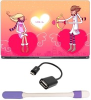 Skin Yard Express Love Valentine Laptop Skin with USB LED Light & OTG Cable - 15.6 Inch Combo Set   Laptop Accessories  (Skin Yard)