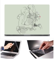 Skin Yard Couple Love Kiss Drawing Laptop Skin Decal with Keyguard & Screen Protector -15.6 Inch Combo Set   Laptop Accessories  (Skin Yard)