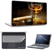 Skin Yard Cigar with Wine Glass Laptop Skin With Laptop Screen Guard And Laptop Key Guard -15.6 Inch Combo Set   Laptop Accessories  (Skin Yard)