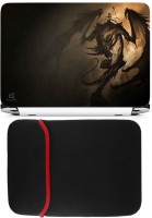 View FineArts Dragon Design Laptop Skin with Reversible Laptop Sleeve Combo Set Laptop Accessories Price Online(FineArts)