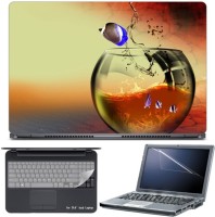 Skin Yard Fantasy Fish Orange Aquarium Laptop Skin with Screen Protector & Keyboard Skin -15.6 Inch Combo Set   Laptop Accessories  (Skin Yard)
