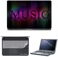 Skin Yard Digital Music Sparkle Laptop Skin with Screen Protector & Keyguard -15.6 Inch Combo Set   Laptop Accessories  (Skin Yard)