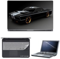 Skin Yard 3D Cool Black Car Laptop Skin with Screen Protector & Keyguard -15.6 Inch Combo Set   Laptop Accessories  (Skin Yard)
