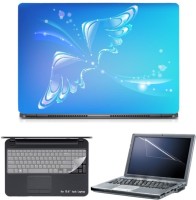 Skin Yard Blue Butterfly Abstract Laptop Skin with Screen Protector & Keyboard Skin -15.6 Inch Combo Set   Laptop Accessories  (Skin Yard)