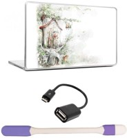 Skin Yard Cute Fairy Laptop Skin -14.1 Inch with USB LED Light & OTG Cable (Assorted) Combo Set   Laptop Accessories  (Skin Yard)
