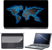 Skin Yard 3in1 Combo- Glowing World Laptop Skin with Screen Protector & Keyguard -15.6 Inch Combo Set   Laptop Accessories  (Skin Yard)
