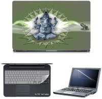 Skin Yard Spiritual Lord Ganesha Sparkle Laptop Skin with Screen Protector & Keyguard -15.6 Inch Combo Set   Laptop Accessories  (Skin Yard)