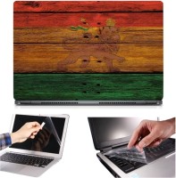 Skin Yard 3in1 Combo- Tricolour Lion Laptop Skin with Screen Protector & Keyguard -15.6 Inch Combo Set   Laptop Accessories  (Skin Yard)