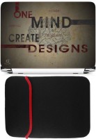 FineArts Mind Create Designs Laptop Skin with Reversible Laptop Sleeve Combo Set   Laptop Accessories  (FineArts)