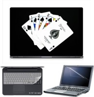Skin Yard Sparkle Playing Cards on Black Background Laptop Skin with Screen Protector & Keyboard Skin -15.6 Inch Combo Set   Laptop Accessories  (Skin Yard)