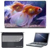 Skin Yard Gold fish Laptop Skin with Screen Protector & Keyboard Skin -15.6 Inch Combo Set   Laptop Accessories  (Skin Yard)