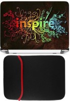 FineArts Inspire Laptop Skin with Reversible Laptop Sleeve Combo Set   Laptop Accessories  (FineArts)
