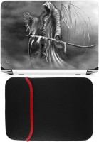 View FineArts Killer Laptop Skin with Reversible Laptop Sleeve Combo Set Laptop Accessories Price Online(FineArts)