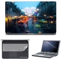 Skin Yard Glass Rain Raindrops Laptop Skin with Screen Protector & Keyboard Skin -15.6 Inch Combo Set   Laptop Accessories  (Skin Yard)