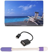 Skin Yard Feeling Relax Laptop Skin with USB LED Light & OTG Cable - 15.6 Inch Combo Set   Laptop Accessories  (Skin Yard)