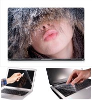 Skin Yard Cold Girl Lips Laptop Skin Decal with Keyguard & Screen Protector -15.6 Inch Combo Set   Laptop Accessories  (Skin Yard)