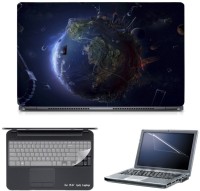 Skin Yard Blue Planet Earth Laptop Skin with Screen Protector & Keyboard Skin -15.6 Inch Combo Set   Laptop Accessories  (Skin Yard)