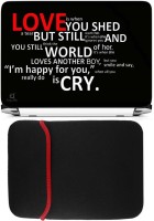 FineArts Love Red Laptop Skin with Reversible Laptop Sleeve Combo Set   Laptop Accessories  (FineArts)