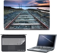 Skin Yard 3in1 Combo- Railway Track Laptop Skin with Screen Protector & Keyguard -15.6 Inch Combo Set   Laptop Accessories  (Skin Yard)