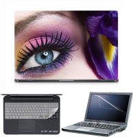 Skin Yard Sparkle Bright Bold Eye Makeup Laptop Skin with Screen Protector & Keyboard Skin -15.6 Inch Combo Set   Laptop Accessories  (Skin Yard)