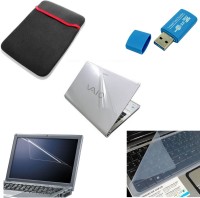 View Namo Art Laptop Combo Sleeve, Transparent Skin, Card Reader, Screen Guard, Key Guard Combo Set Laptop Accessories Price Online(Namo Art)