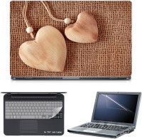 Skin Yard 3in1 Combo- Wooden Heart Laptop Skin with Screen Protector & Keyguard -15.6 Inch Combo Set   Laptop Accessories  (Skin Yard)