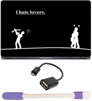 Skin Yard Hating The Lovers Laptop Skin with USB LED Light & OTG Cable - 15.6 Inch Combo Set   Laptop Accessories  (Skin Yard)