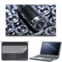 Skin Yard Metal Bullet Laptop Skin Decal with Keyguard & Screen Protector -15.6 Inch Combo Set   Laptop Accessories  (Skin Yard)