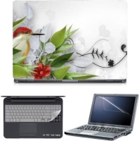 Skin Yard Blooms For Birds Laptop Skin with Screen Protector & Keyboard Skin -15.6 Inch Combo Set   Laptop Accessories  (Skin Yard)