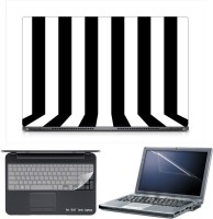 Skin Yard Sparkle Black and White lines Laptop Skin with Screen Protector & Keyboard Skin -15.6 Inch Combo Set   Laptop Accessories  (Skin Yard)