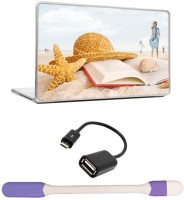 Skin Yard Sea View Laptop Skin with USB LED Light & OTG Cable - 15.6 Inch Combo Set   Laptop Accessories  (Skin Yard)