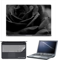 Skin Yard Sparkle Black Rose Laptop Skin with Screen Protector & Keyboard Skin -15.6 Inch Combo Set   Laptop Accessories  (Skin Yard)