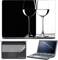 Skin Yard Cool Black & White Wine Glass Laptop Skin with Screen Protector & Keyboard Skin -15.6 Inch Combo Set   Laptop Accessories  (Skin Yard)