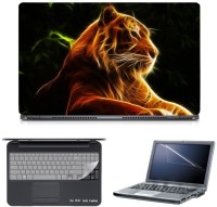Skin Yard Digital Fractal Tiger Laptop Skin with Screen Protector & Keyboard Skin -15.6 Inch Combo Set   Laptop Accessories  (Skin Yard)