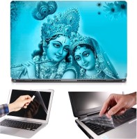 Skin Yard 3in1 Combo- Radha Krishna Blueish Laptop Skin with Screen Protector & Keyguard -15.6 Inch Combo Set   Laptop Accessories  (Skin Yard)