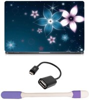Skin Yard Glowing Flower Laptop Skin with USB LED Light & OTG Cable - 15.6 Inch Combo Set   Laptop Accessories  (Skin Yard)