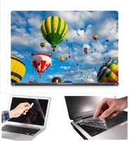 Skin Yard Airballoon in Sky Laptop Skin Decal with Keyguard & Screen Protector -15.6 Inch Combo Set   Laptop Accessories  (Skin Yard)
