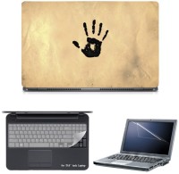 Skin Yard Black Hand Print Sparkle Laptop Skin with Screen Protector & Keyguard -15.6 Inch Combo Set   Laptop Accessories  (Skin Yard)