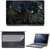 View Skin Yard Cute Girl in Fantasy Forest Laptop Skin with Screen Protector & Keyguard -15.6 Inch Combo Set Laptop Accessories Price Online(Skin Yard)