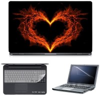 Skin Yard Burning Heart Laptop Skin with Screen Protector & Keyboard Skin -15.6 Inch Combo Set   Laptop Accessories  (Skin Yard)
