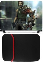 FineArts Bionic Commando Laptop Skin with Reversible Laptop Sleeve Combo Set   Laptop Accessories  (FineArts)