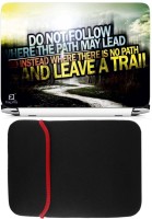 FineArts Do Not Follow Laptop Skin with Reversible Laptop Sleeve Combo Set   Laptop Accessories  (FineArts)