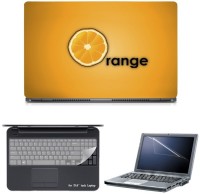 Skin Yard Digital Orange Typography Sparkle Laptop Skin with Screen Protector & Keyguard -15.6 Inch Combo Set   Laptop Accessories  (Skin Yard)